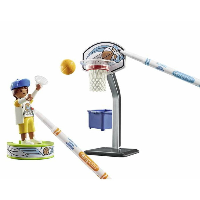 PLAYMOBIL Color Skater avec panier de basket 71516