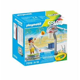 PLAYMOBIL Color Skater avec Panier de Basketball 71516