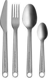 Alessi Virgil Abloh Service de 4 couverts en acier inoxydable 18/10