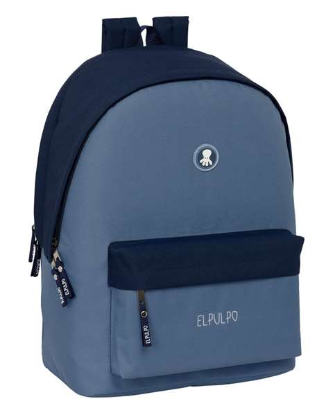 Safta - Mochila doble - Sac à dos double pour ordinateur portable 15,6 pouces avec port de charge USB, dimensions 31 x 44 x 18 cm, couleur bleue