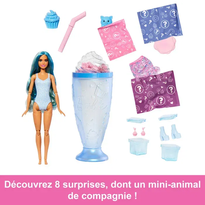 Barbie Poupée Pop Reveal JFY61 - Coffret avec poupée parfumée articulée, slime et accessoires à surprises pour enfants dès 3 ans Barbie Poupée Pop Reveal JFY61 - Coffret avec poupée parfumée articulée, slime et accessoires à surprises pour enfants dès 3 ans