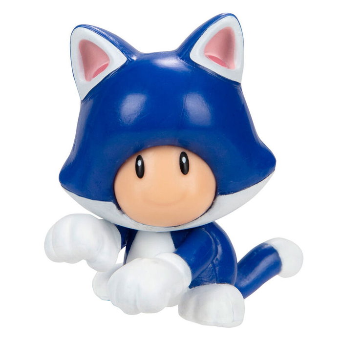 JAKKS PACIFIC Figurine Toad Chat Super Mario - Nintendo - 6,5 cm - 4 Points d'Articulation