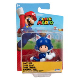 JAKKS PACIFIC Figurine Toad Chat Super Mario - Nintendo - 6,5 cm - 4 Points d'Articulation