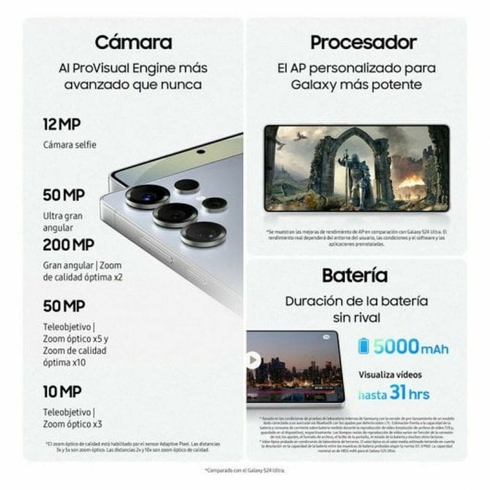 Smartphone Samsung 6,9" Qualcomm Snapdragon 8 Elite 12 GB RAM 256 GB Gris