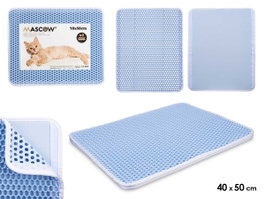 MASCOW Felpudo Arenero Doble Capa Bleu 40 x 50 cm
