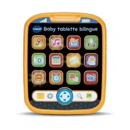Vtech Baby - Tablet Bilingue Français Anglais pour Bébé 9-36 Mois - 12 Boutons Lumineux - Chansons & Mélodies - avec Piles Incluses