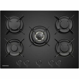 Daewoo BH7GKF51BNM Plaque de cuisson à gaz 5 foyers - 70 cm - Noir