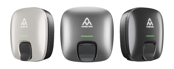 Charge Amps Luna - Borne de recharge murale pour véhicule électrique - 22 kW - Triphasé - 32 A - Avec fonction d'équilibrage de charge et compatibilité énergie solaire