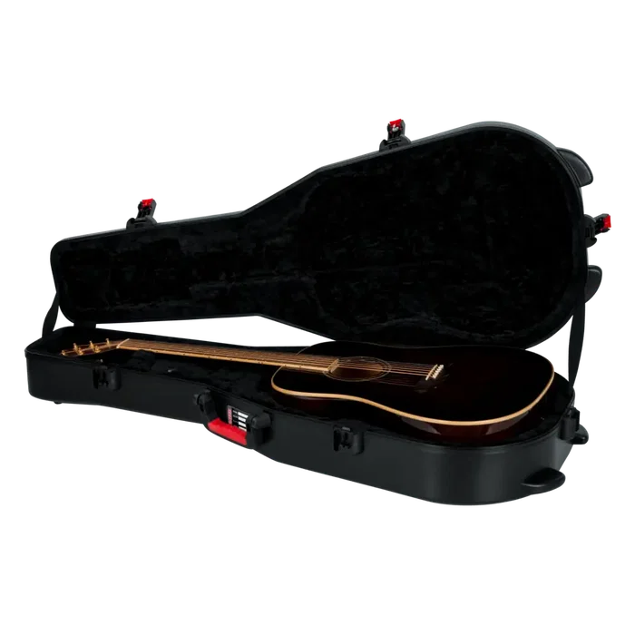 Gator Étui rigide moulé pour guitare acoustique dreadnought TSA ATA - Noir Gator Étui rigide moulé pour guitare acoustique dreadnought TSA ATA - Noir