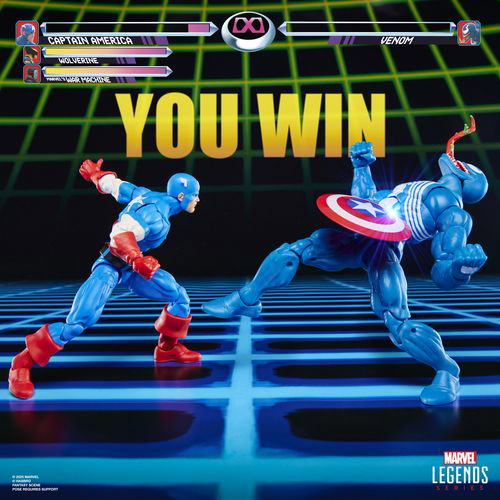 Hasbro Marvel Legends Gamerverse Pack de 2 Figurines Captain America vs Venom 15 cm avec 8 Accessoires