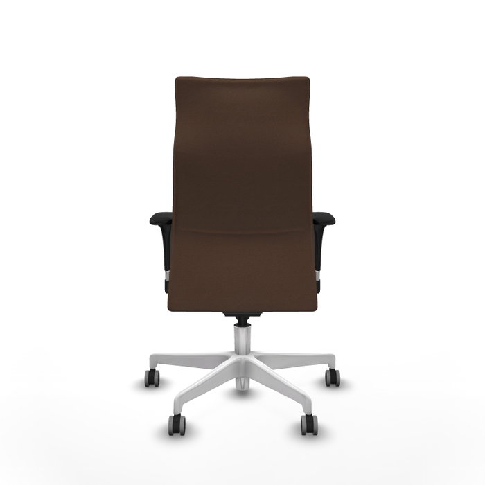 Piqueras Y Crespo Sillón Albacete Marron foncé avec mécanisme Synchro et base blanche Piqueras Y Crespo Sillón Albacete Marron foncé avec mécanisme Synchro et base blanche