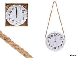 Giftdecor Horloge Murale à Suspendre en Plastique Blanc 25 cm (Set de 12)