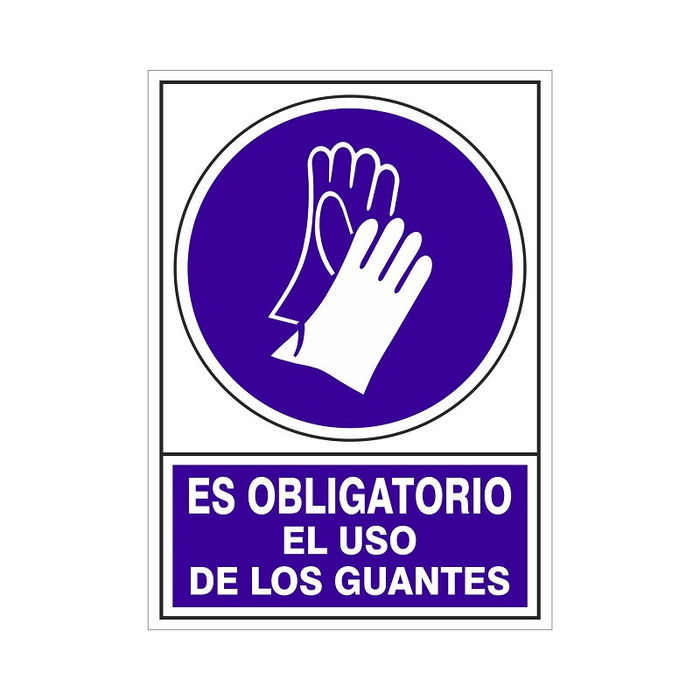 DUVER Señal 604 Señalética de Plástico 490x345 "Obligatorio Uso De Guantes" DUVER Señal 604 Señalética de Plástico 490x345 "Obligatorio Uso De Guantes"