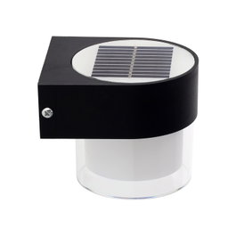 Applique murale solaire LED avec détecteur de mouvement radar, panneau 0,5 W, IP65, 2700K