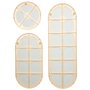 Home Deco Factory Lot de 3 miroirs Veda beige