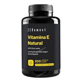 ZENEMENT Vitamine E Naturelle avec Huile d'Olive 200 Perles