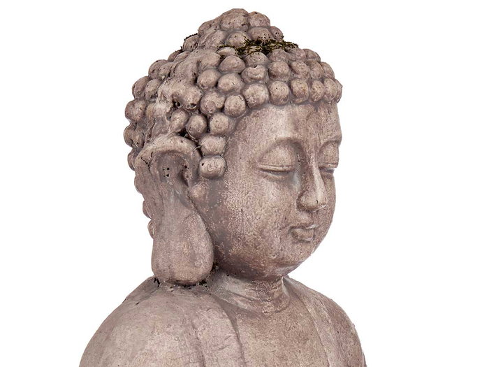 Ibergarden Bouddha Polyrésine Mains Jointes Petit Gris 17x37x26 cm (Set de 2)