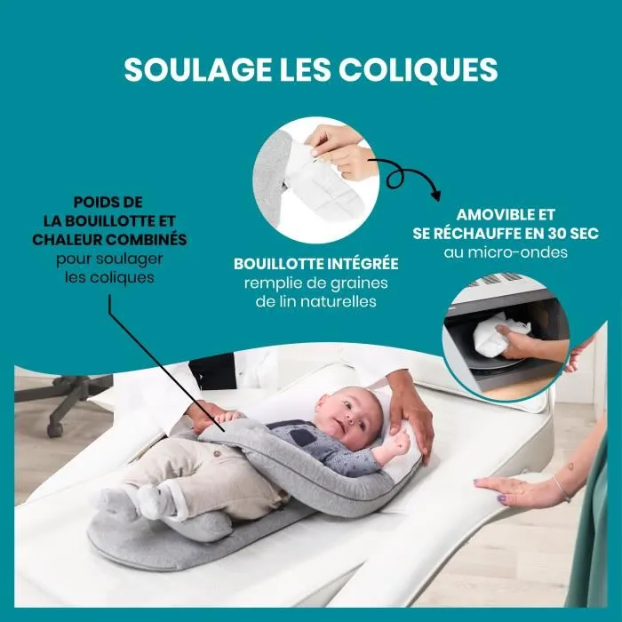 Babymoov Réducteur anti-coliques CloudNest avec bouteille d'eau chaude intégrée pour le bien-être de bébé