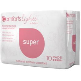 COTTONS Compresse Super Incontinence 100% Coton 10 Unités