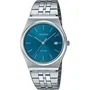 Casio MTP-B145D - Montre homme analogique quartz, cadran bleu foncé, verre minéral, bracelet inox, étanche, affichage date