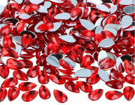 Innspiro Gemmes décoratives acryliques goutte rouge 8x13mm, 2000u. Approx.