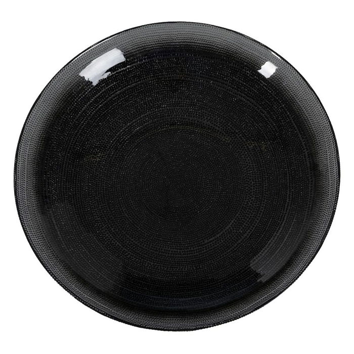 Centre de Table Noir Verre 39,5 x 39,5 x 7,5 cm