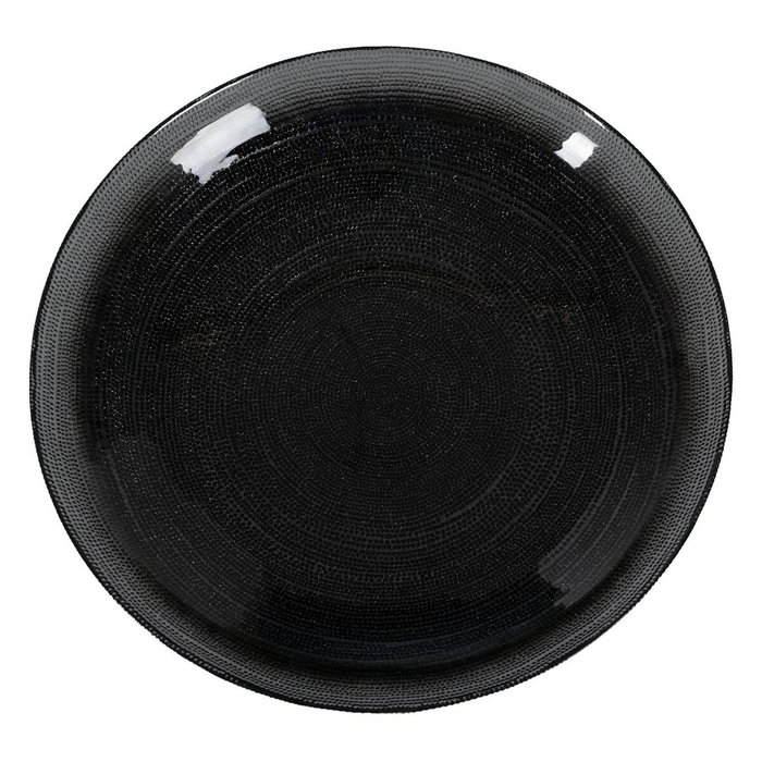 Centre de Table Noir Verre 39,5 x 39,5 x 7,5 cm