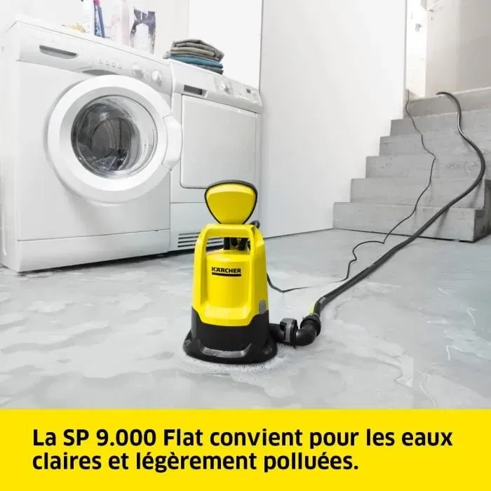Kärcher Pompe d'évacuation SP 9.000 Flat, pompe de puisard pour eau claire, robuste et facile à utiliser