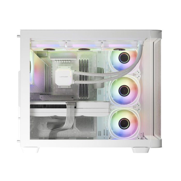 LC-Power LC-8001W-ON Pro-Storm Light - Boîtier PC Gaming Midi Tower - Blanc LC-Power LC-8001W-ON Pro-Storm Light - Boîtier PC Gaming Midi Tower - Blanc