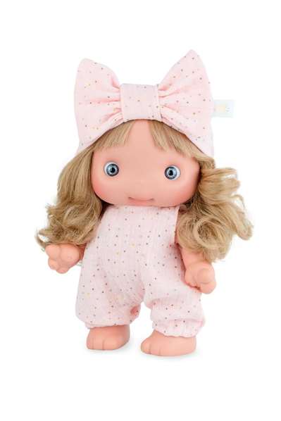 Marina & Pau Piu mono - Poupée rose à pois en vinyle 25 cm, avec étui, produit en espagnol Marina & Pau Piu mono - Poupée rose à pois en vinyle 25 cm, avec étui, produit en espagnol