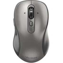 Yenkee Souris Sans Fil Rechargeable YMS 2010SR - Bluetooth 5.1 / USB 2,4 GHz - Capteur DPI Réglable 1000 à 3200 - Défilement 4 Directions - Silencieuse