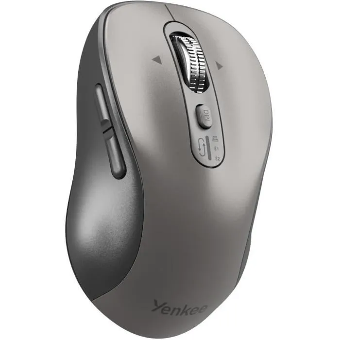 Yenkee Souris Sans Fil Rechargeable YMS 2010SR - Bluetooth 5.1 / USB 2,4 GHz - Capteur DPI Réglable 1000 à 3200 - Défilement 4 Directions - Silencieuse Yenkee Souris Sans Fil Rechargeable YMS 2010SR - Bluetooth 5.1 / USB 2,4 GHz - Capteur DPI Réglable 1000 à 3200 - Défilement 4 Directions - Silencieuse