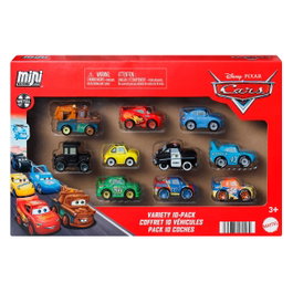 Mattel - Pack de 10 Voitures Miniatures Racers Disney Pixar Cars en Métal - Figurines de Collection ou de Jeu - JBH06 - Âge 3 ans et plus