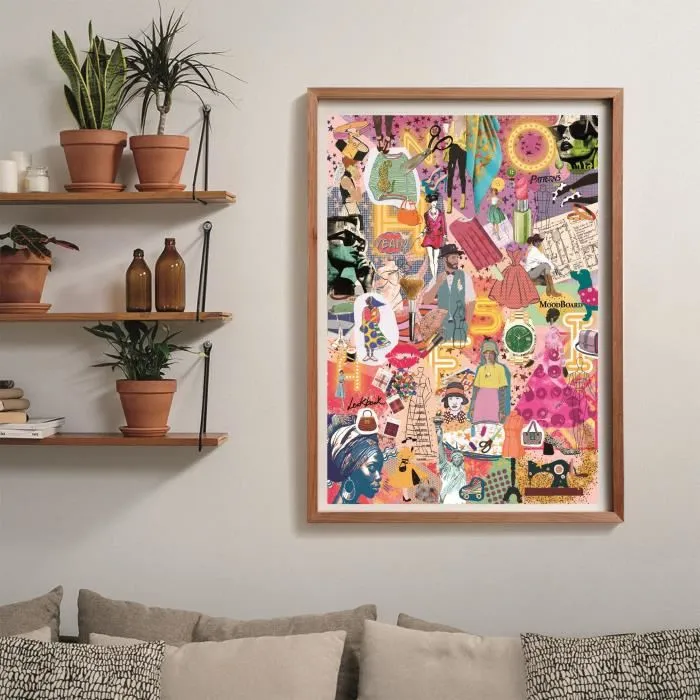 Clementoni - Puzzle Compact 1000 pièces - More is more - Fashion & Design - 70 x 50 cm - Avec poster - Art contemporain