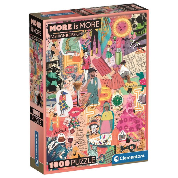 Clementoni Puzzle Compact 1000 pièces More is more - Fashion & Design