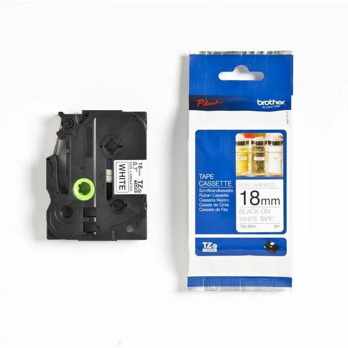 Ruban Matriciel Original Brother TZe-N241 Blanc Noir/Blanc 18mm Ruban Matriciel Original Brother TZe-N241 Blanc Noir/Blanc 18mm