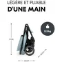 Hauck Poussette compacte Shop N Care Bleu - 4 roues, dossier et repose-pieds réglables, pare-soleil UPF 50+, panier XL 3 kg, pliage d'une main