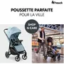 Hauck Poussette compacte Shop N Care Bleu - 4 roues, dossier et repose-pieds réglables, pare-soleil UPF 50+, panier XL 3 kg, pliage d'une main