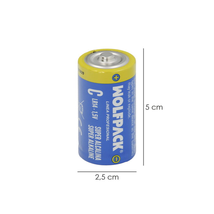 Wolfpack LINEA PROFESIONAL Piles Alcalines C - LR14 (Blister de 2 pièces) Wolfpack LINEA PROFESIONAL Piles Alcalines C - LR14 (Blister de 2 pièces)