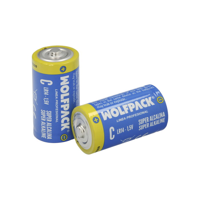 Wolfpack LINEA PROFESIONAL Piles Alcalines C - LR14 (Blister de 2 pièces) Wolfpack LINEA PROFESIONAL Piles Alcalines C - LR14 (Blister de 2 pièces)