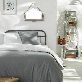 Today Parure de couette Charme Gris clair x Dune Constance 260 x 240 cm