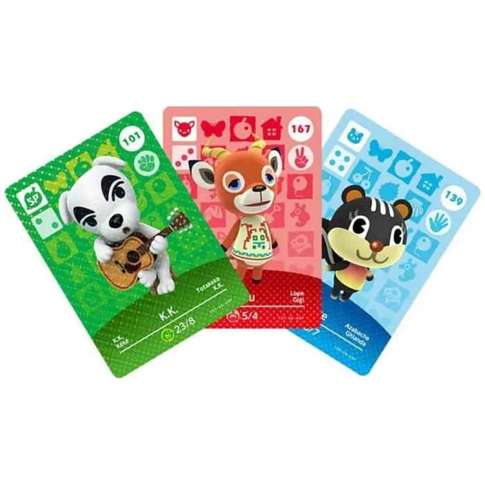 Nintendo - Cartes Amiibo Animal Crossing Série 2 - Pack de 3 Cartes dont 1 Spéciale - Compatible Switch, 3DS, Wii U - Débloque Modes et Améliorations