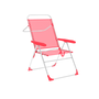 Marbueno 10359 Chaise Pliante 5 Positions Aluminium Corail Plage et Piscine 56x61x97 cm