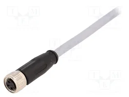 HARTING Connecteur M8, fiche mâle, 3 broches, droit avec cordon 0,5m