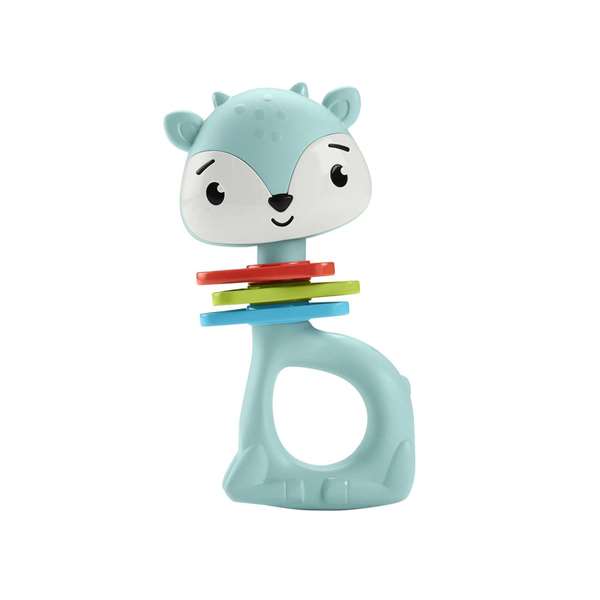 Fisher-Price - Sonajeros y mordedores animales - Série d'anneaux de dentition et hochets pour bébé, modèles assortis