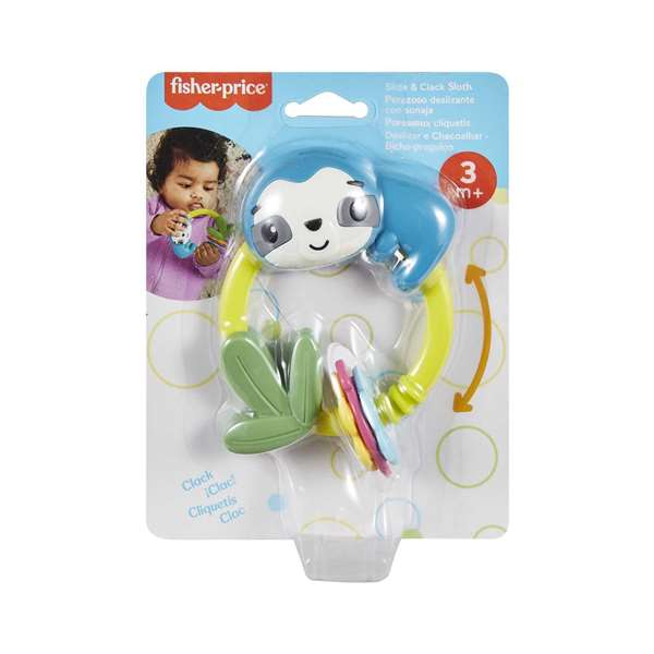 Fisher-Price - Sonajeros y mordedores animales - Série d'anneaux de dentition et hochets pour bébé, modèles assortis