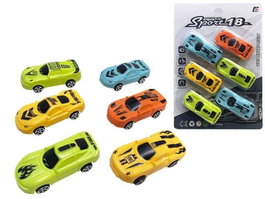 Rama - 6 voitures à friction en blister - Jouet pour enfants à partir de 3 ans - Boîte de 19,5 x 28 x 3 cm