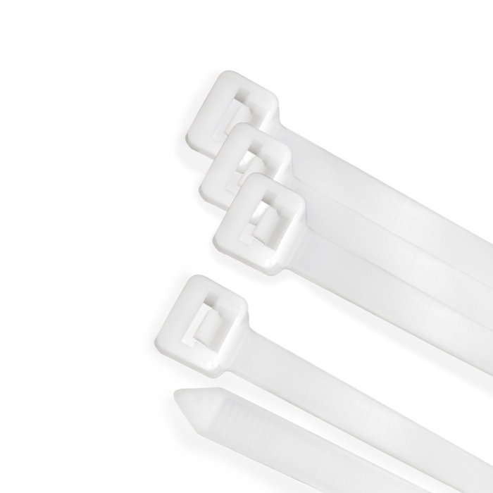 WOLFPACK LINEA PROFESIONAL Colliers de serrage en nylon 4,5 x 200 mm, Blanc / Naturel (Lot de 100) WOLFPACK LINEA PROFESIONAL Colliers de serrage en nylon 4,5 x 200 mm, Blanc / Naturel (Lot de 100)
