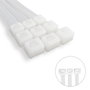 WOLFPACK LINEA PROFESIONAL Colliers de serrage en nylon 4,5 x 200 mm, Blanc / Naturel (Lot de 100)