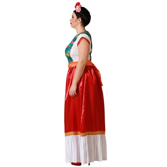 Déguisement Mexicain Adulte Femme Rouge - Robe et Ceinture - Taille XXL en Polyester